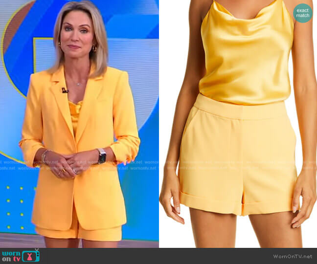 Elaine Shorts by Cinq a Sept worn by Amy Robach on Good Morning America