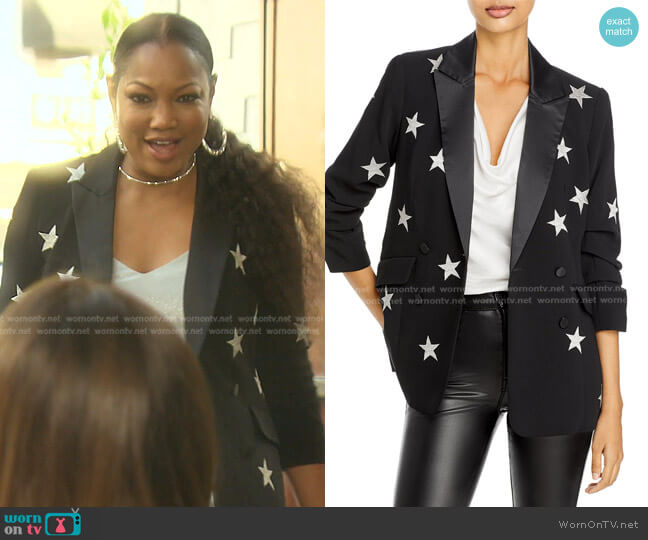 Lila Mini Star Blazer by Cinq a Sept worn by Garcelle Beauvais on The Real Housewives of Beverly Hills