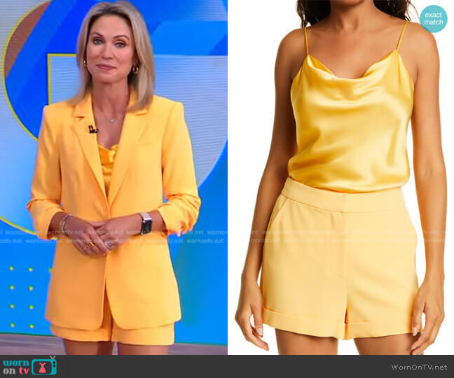 Marta Silk Satin Camisole by Cinq a Sept worn by Amy Robach on Good Morning America