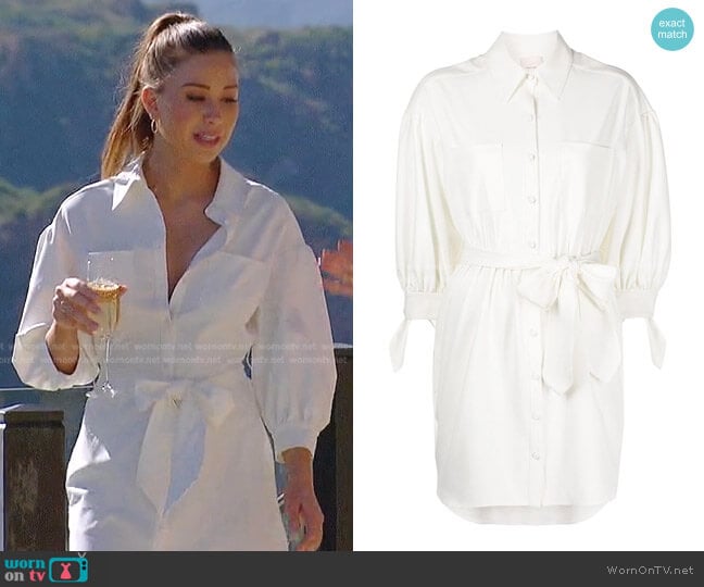 Stacey Mini Shirt Dress by Cinq a Sept worn by Gabriela Windey on The Bachelorette