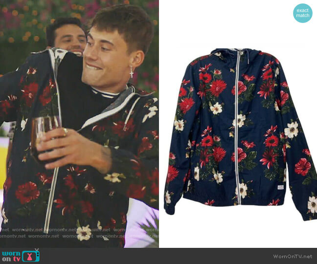 Denim and Flower Floral Hoodie worn by Isaiah Campbell on Love Island USA