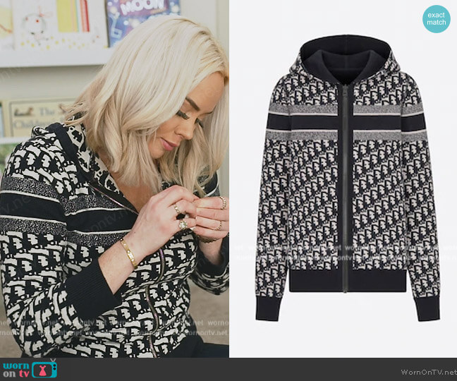 Dior Reversible Zipped Cardigan with Hood worn by Kathryn Dennis on Southern Charm