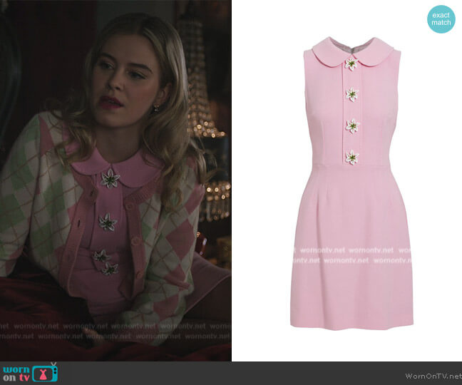 Dolce & Gabbana Applique Button Dress worn by Polly Cooper (Tiera Skovbye) on Riverdale