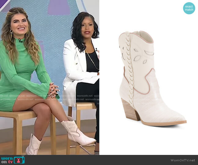 Croc Embossed Cowboy Boots by Dolce Vita worn by Kathy Buccio on Today