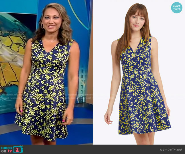 Love Circle Dress in Cherry Blossom by Draper James worn by Ginger Zee on Good Morning America