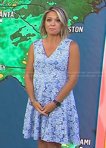 Dylan’s blue floral lace dress on Today