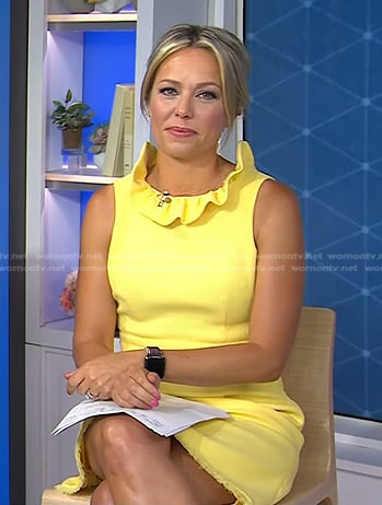 Dylan's yellow ruffle neck dress on Today