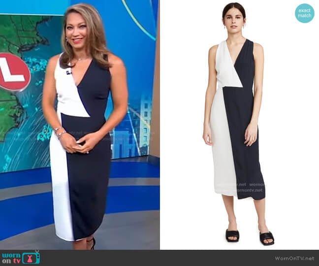 Galane Dress by Equipment worn by Ginger Zee on Good Morning America