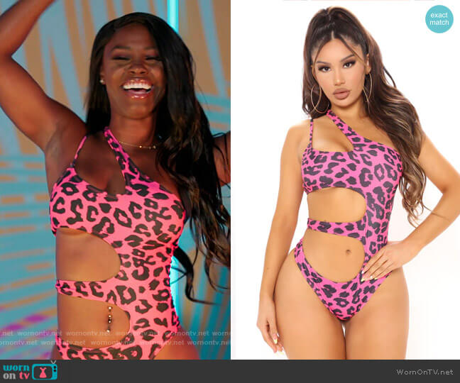 Fashion Nova See You In Cabo Cutout One Piece Swimsuit worn by Sereniti Springs on Love Island USA