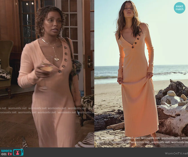 Sunflower Maxi Dress by Free People worn by Eva Marcille Sterling on The Real Housewives Ultimate Girls Trip