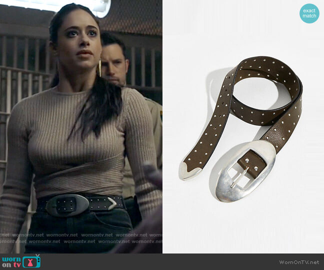 Free People Tortuga Belt worn by Liz Ortecho (Jeanine Mason) on Roswell New Mexico