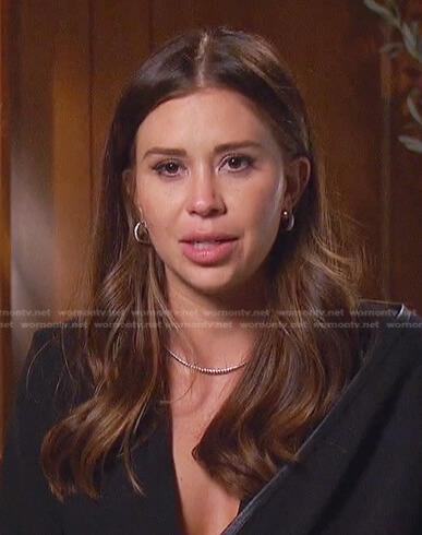 Gabby's silver hoop earrings and necklace on The Bachelorette