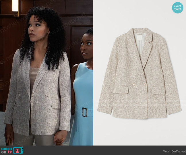 H&M Boucle Jacket worn by Portia Robinson (Brook Kerr) on General Hospital