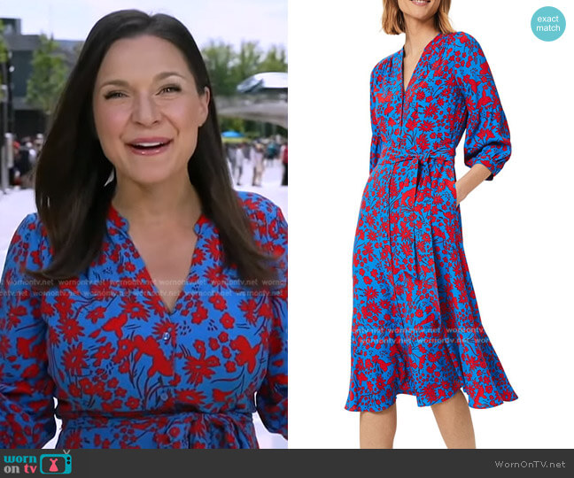 Carla Midi Dress by Hobbs worn by Maggie Rulli on GMA