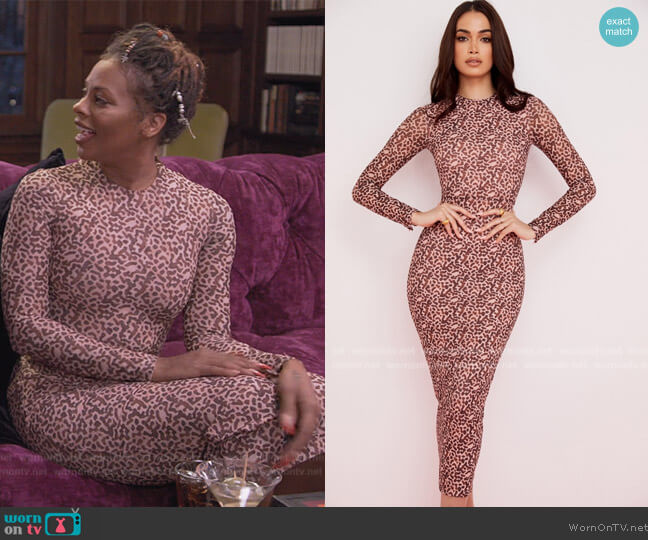 WornOnTV Eva s Pink Animal Print Dress On The Real Housewives Ultimate 