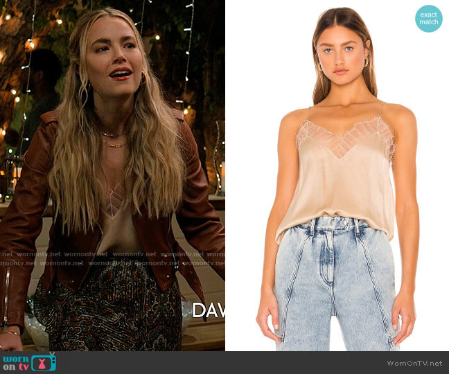 IRO Berwyn Cami in Beige worn by Maggie (Rebecca Rittenhouse) on Maggie