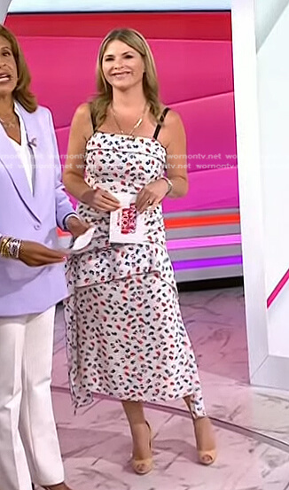Jenna’s white floral tiered dress on Today