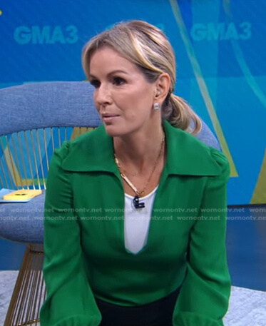 Jennifer’s green blouse on Good Morning America