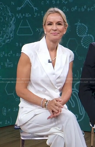 Jennifer’s white cap sleeve blazer on Good Morning America