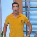 Jerry’s mustard terry polo on The Talk