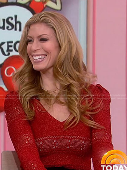 Jill’s red v-neck sweater on Today