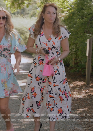 Jill’s white floral print dress on The Real Housewives Ultimate Girls Trip