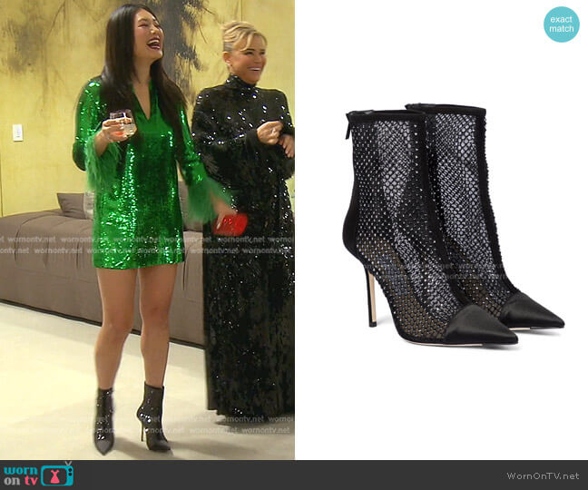 Marquis Boots by Jimmy Choo worn by Crystal Kung Minkoff on The Real Housewives of Beverly Hills