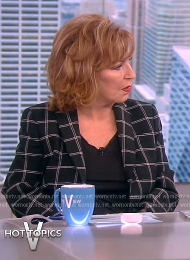 Joy’s windowpane blazer on The View