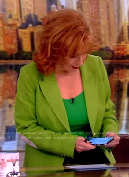 Joy's green linen blazer on The View