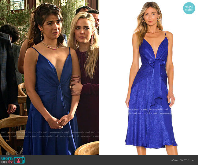 Louise’s blue dress on Maggie