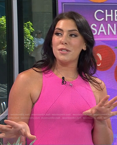 Katie's pink ribbed sleeveless dress on Today