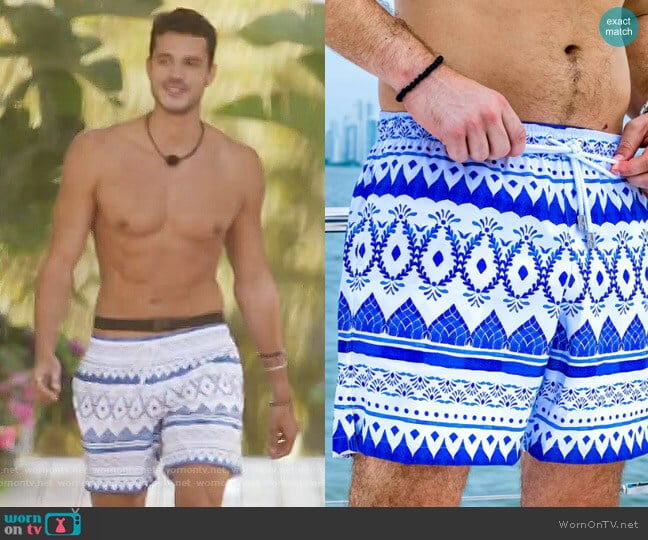 Kenny Flowers The España Shorts worn by Felipe Gomes on Love Island USA