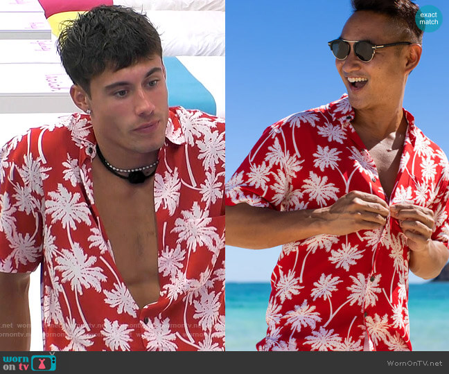 Kenny Flowers The Red Moon Shine Shirt worn by Isaiah Campbell on Love Island USA