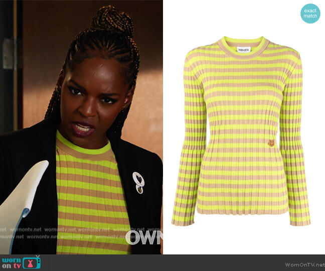 Striped Knit Jumper by Kenzo worn by Samantha Marie Ware on All Rise worn by Vanessa Johnson (Samantha Marie Ware) on All Rise