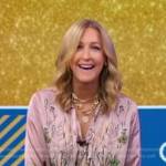 Lara’s pink floral blouse on Good Morning America