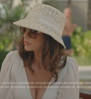 Nina's Dior logo bucket hat on The Real Housewives of Dubai