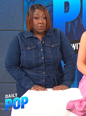 Loni's denim jumpsuit on E! News Daily Pop