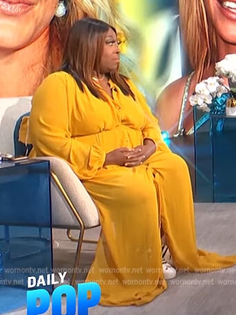 Loni Love's yellow maxi dress on The Real