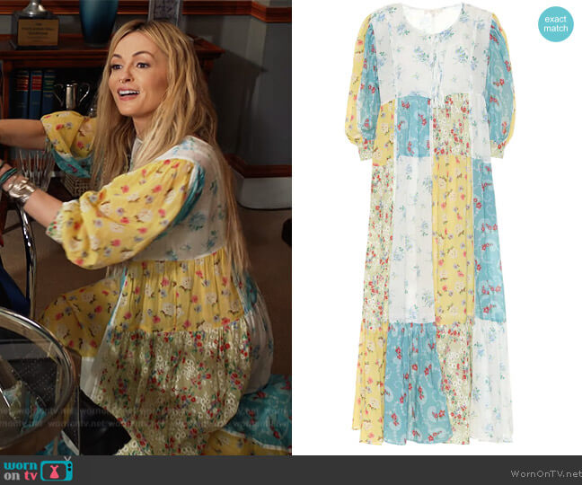 Loveshackfancy Bex floral cotton midi dress worn by Amy Quinn (Lindsey Gort) on All Rise