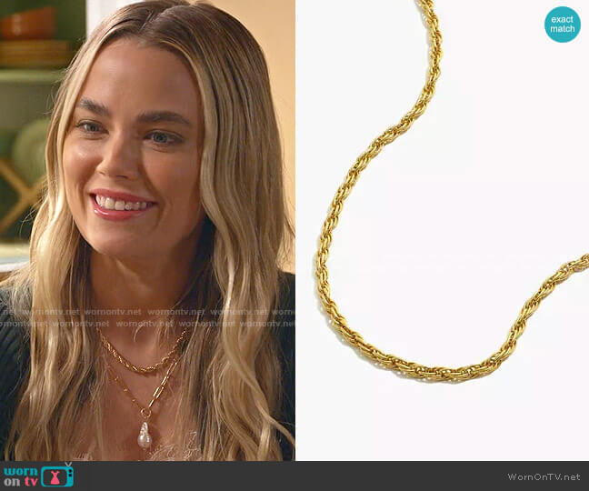 Madewell French Rope Chain Necklace worn by Maggie (Rebecca Rittenhouse) on Maggie