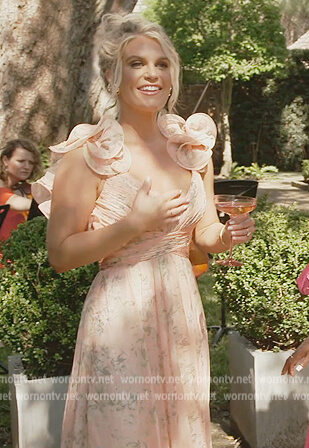 Madison’s floral ruffle maxi dress on Southern Charm