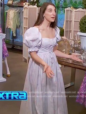 Marissa Galante Frank's floral blouson dress on Extra