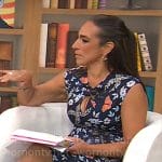 Michelle Miller’s butterfly print dress on CBS Mornings