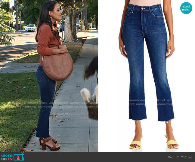 Mother The Hustler Ankle Fray Jeans in Home Movie worn by Amy (Angelique Cabral) on Maggie