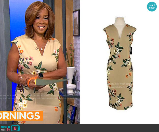 New York & Company Flora Sheath Dress - 7th Avenue worn by Gayle King on CBS Mornings