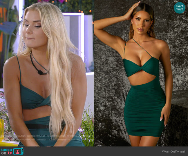 PARTHEA at Shein Twist Cut Out Front Dress worn by Deb Chubb on Love Island USA