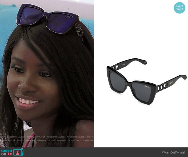 Quay Chain Reaction Sunglasses worn by Sereniti Springs on Love Island USA