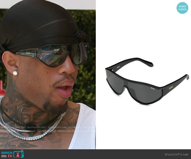 Quay Secret Set Sunglasses in Black worn by Jeff Christian Jr on Love Island USA