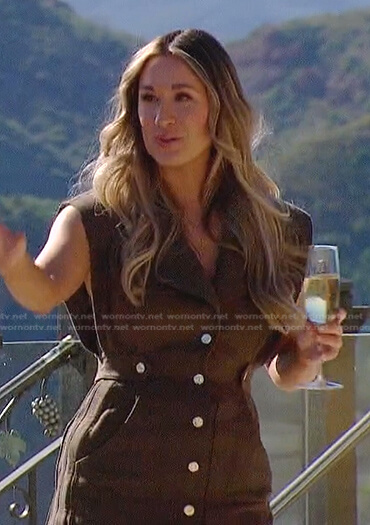 Rachel’s brown button down mini dress on The Bachelorette