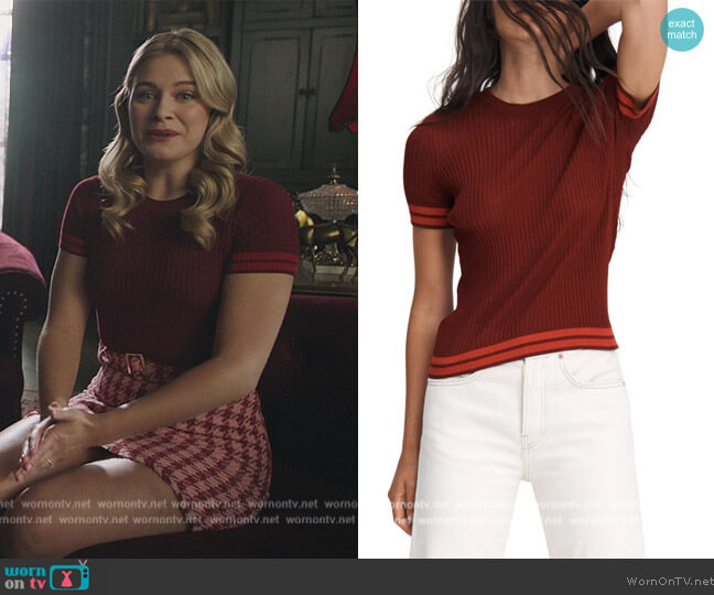 Ribbed Sweater by Rag and Bone worn by Polly Cooper (Tiera Skovbye) on Riverdale
